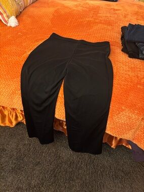 YOZY Black Stretch Ponte Cropped Pants